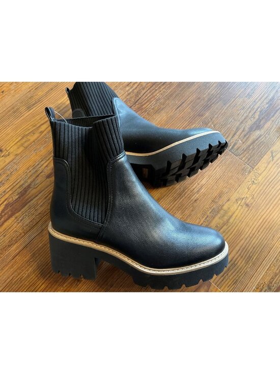 Dolce Vita Shoes - Dolce Vita Women's Black Chelsea Mid Calf Boots with Block Heel - Size 9 New